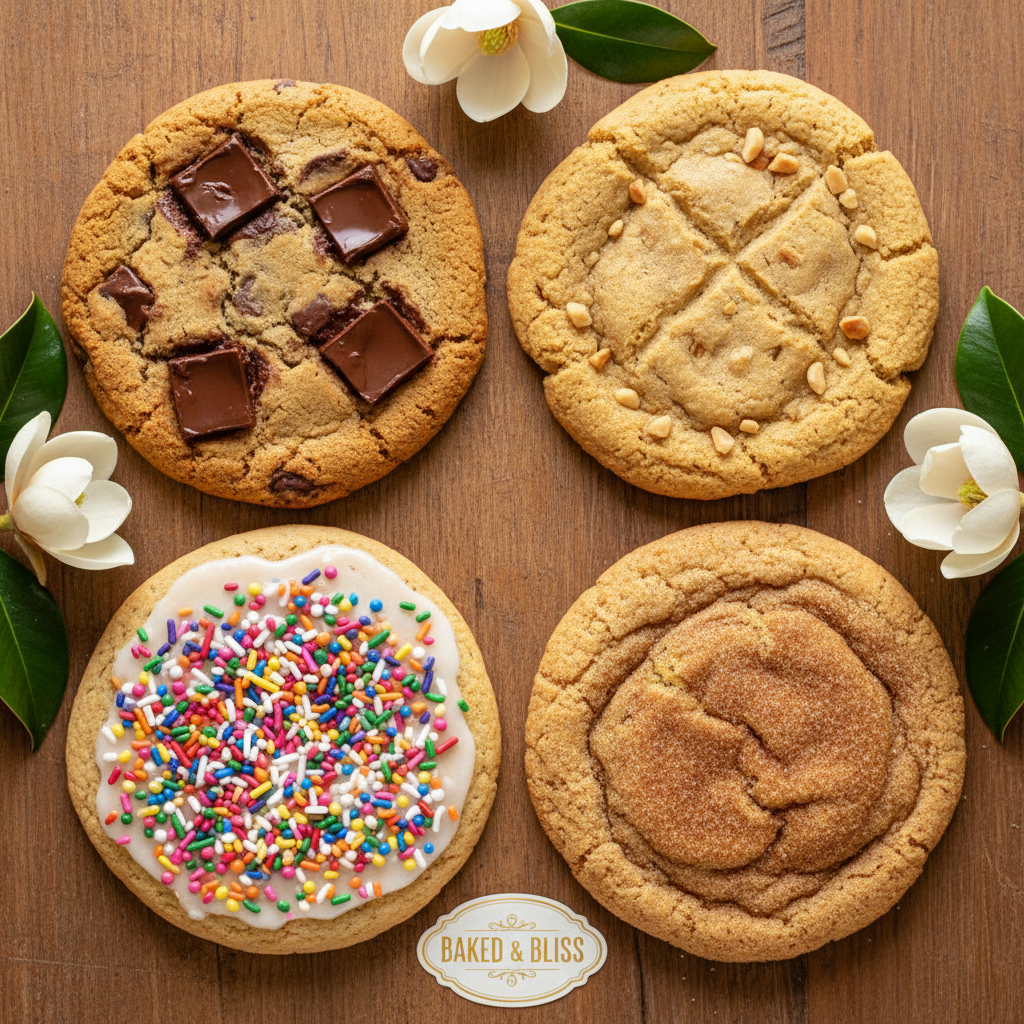 Classic Cookie Selection Cookies Listed by flavor in Alphabetical Order